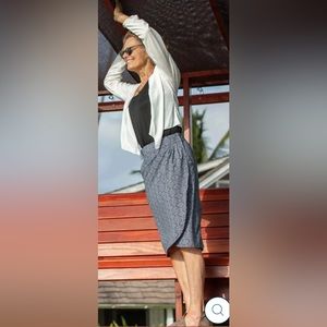 RipSkirt Hawaii Length 3 Hawaii Swim Wrap Cover Up Black Pearl Batik Print XL